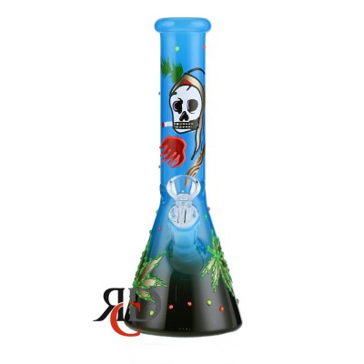 WATER PIPE BEAKER GLOW IN DARK GRIM REAPER WP1722